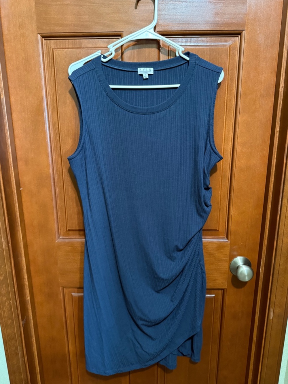 Blue Side Gathered Dress.  Size XL.